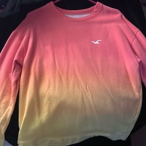 Pink and yellow ombre hollister sweatshirt